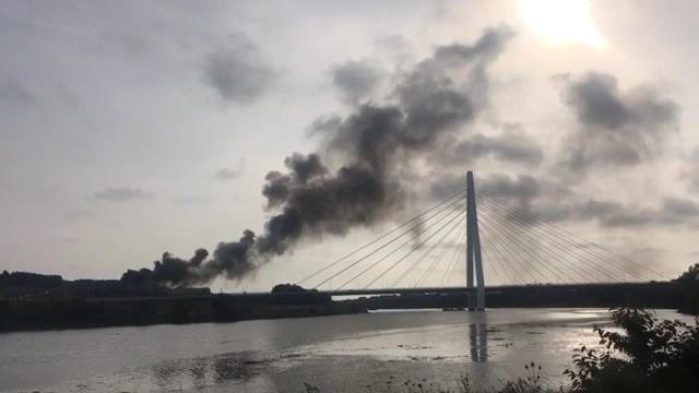 Smoke could be seen for miles