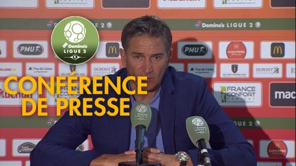 Conférence de presse RC Lens - EA Guingamp (2-0) : Philippe  MONTANIER (RCL) - Patrice LAIR (EAG) - 2019/2020