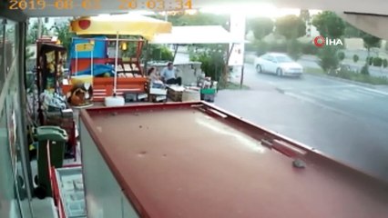 Ürgüp’te 2 kişinin yaralandığı kaza kamerada