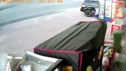 Ürgüp'te 2 kişinin yaralandığı kaza kamerada