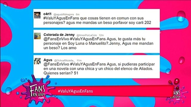 Agus Bernasconi elige entre su papel en Aliados y en Soy Luna | Fans en Vivo #160