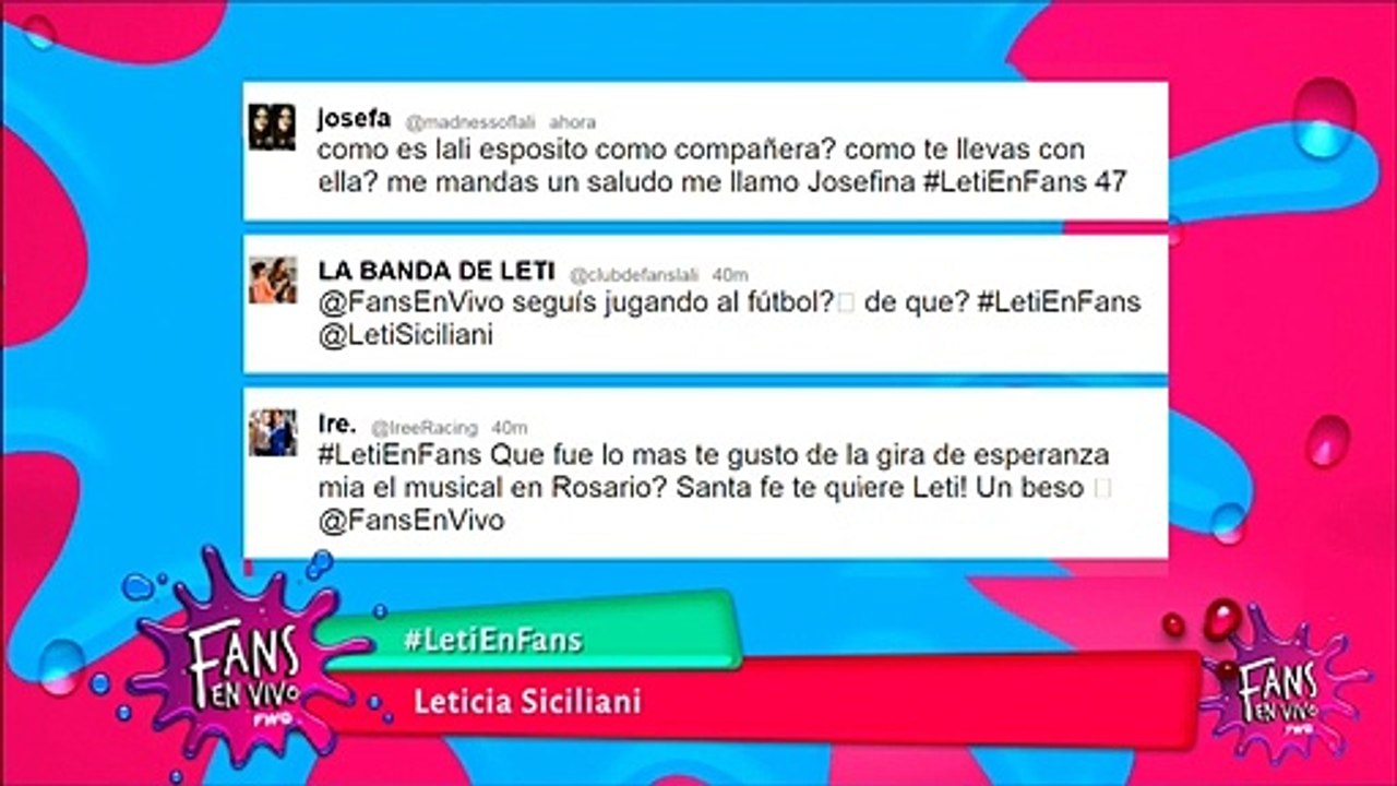 Leti Siciliani: "Lali Esposito me abrió los brazos, soy muy amiga" | Fans en Vivo #165