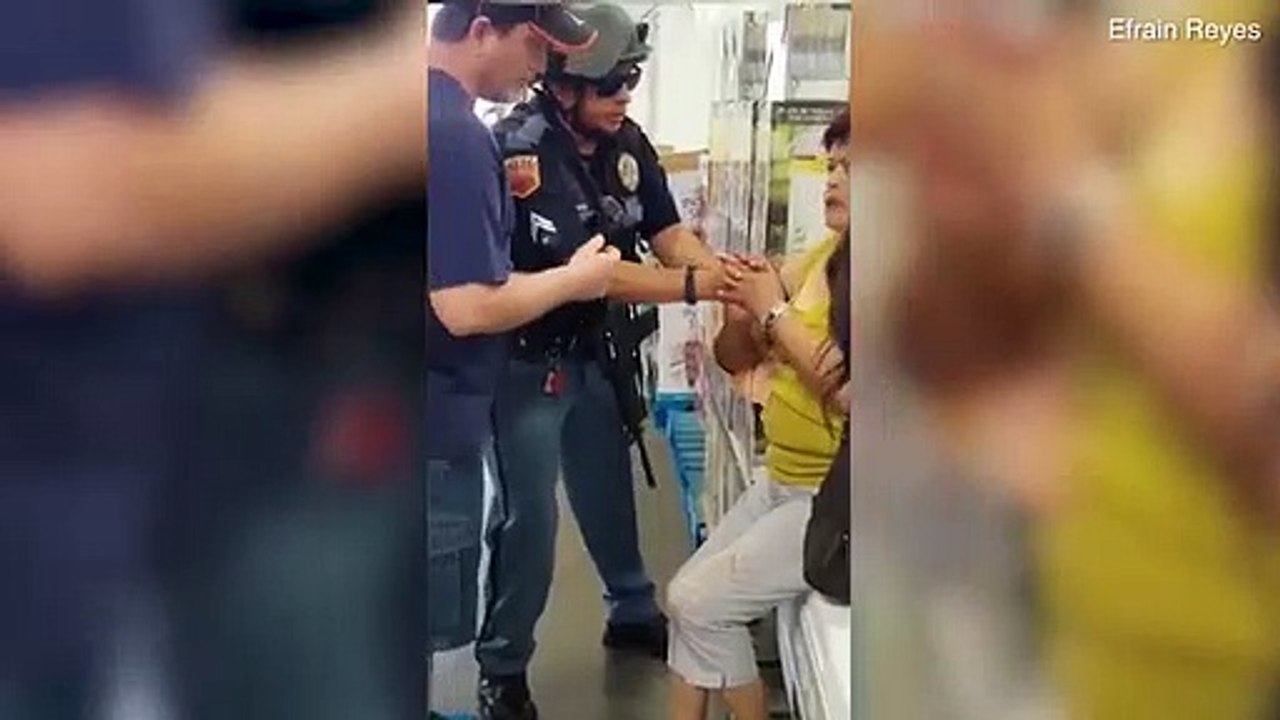 First responders with wounded victim amid El Paso shooting