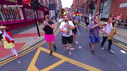 This riotous brass band totally stole the show at Leeds Pride parade
