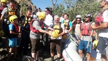 Binali Yıldırım, Erzincan'da rafting yaptı