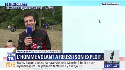 "Vivre les émotions en petit comité et un bon resto." Franky Zapata raconte comment il va célébrer son exploit