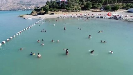Doğunun gizli denizi Hazar'da hafta sonu yoğunluğu havadan görüntülendi