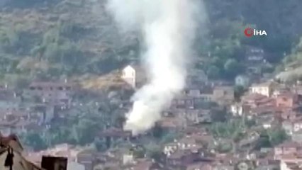 Amasya'da ev ve odunluk yangını