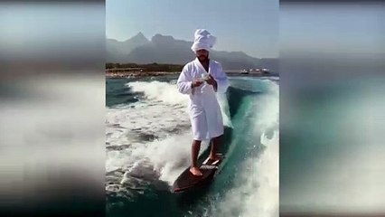 Rus şarkıcının dalga sörfü paylaşımını milyonlar izledi