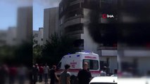 Yangında mahsur kalanları polis kurtardı, 4 katlı binadaki yangına TOMA ile müdahale edildi
