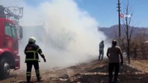 Erzincan Organize Sanayi Bölgesinde çıkan yangın korkuttu