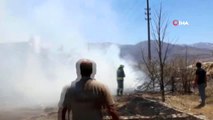 Erzincan Organize Sanayi Bölgesinde çıkan yangın korkuttu