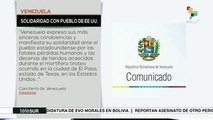 Gobierno de Venezuela expresa condolencias a pueblo estadounidense