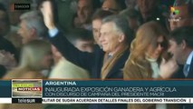 Argentina: Macri inaugura exposición ganadera con discurso de campaña