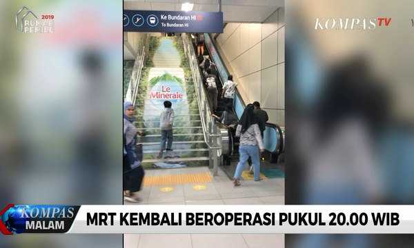 Listrik Mulai Nyala, MRT Jakarta Kembali Beroperasi