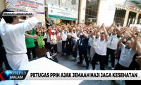 Jemaah Calon Haji Senam Bersama untuk Jaga Kesehatan