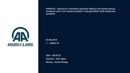 Kazazedeyi ziyarete gidenlerin bulunduğu otomobil devrildi: 4 yaralı - SAMSUN