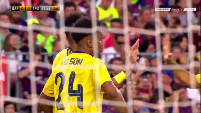 Pierre-Emerick Aubameyang Goal - Barcelona 0-1 Arsenal (Full Replay)