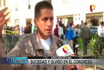 Perímetro del Congreso de la República presenta serios daños y suciedad