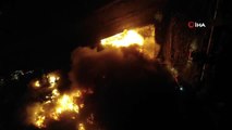 Denizli'deki fabrika yangına kontrol altına alınmaya çalışılıyor