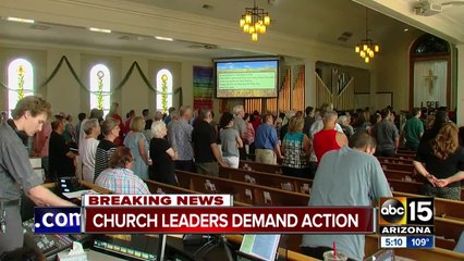 Church leaders demand action in wake of mass shootings