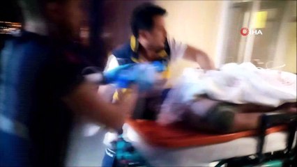 Taklalar atan otomobil hurdaya döndü