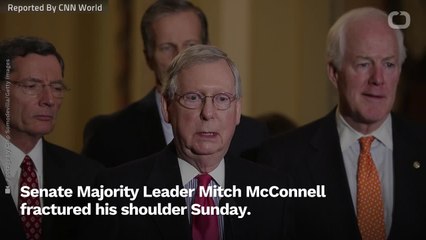 Mitch McConnell Trips, Fractures Shoulder