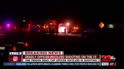 下载视频: CHP officer-involved shooting leaves one person dead near Ft. Tejon Outlets