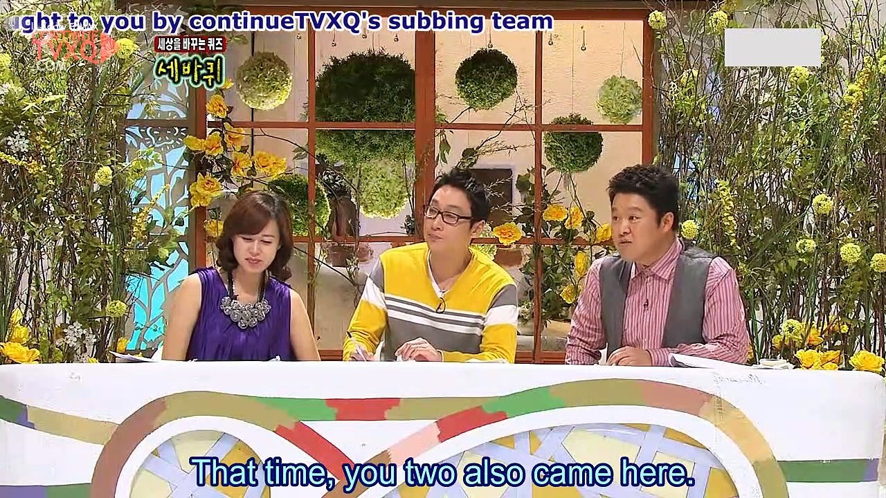 110226 TVXQ on World Changing Quiz Cut