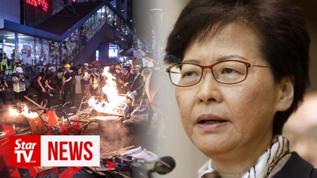 Hong Kong leader says protests are challenging China's sovereignty