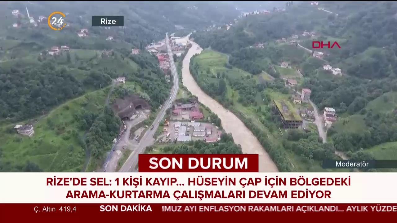 Rize'deki sel