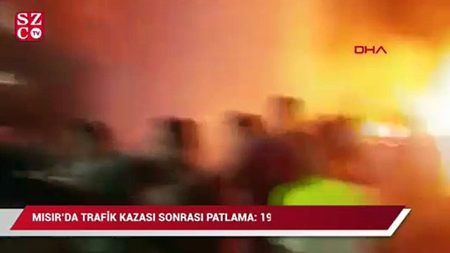 Trafik kazası sonrası patlama 19 ölü, 30 yaralı