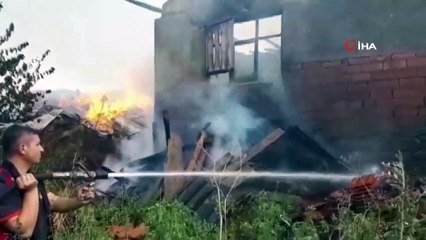 Çorum’da Köy Yangını 7 Ev Kül Oldu