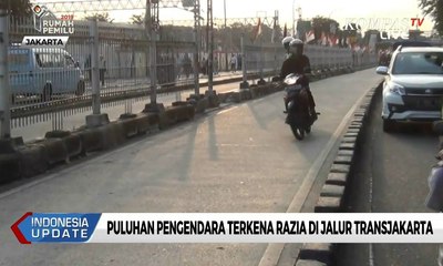 Puluhan Pengendara Terkena Razia di Jalur Transjakarta