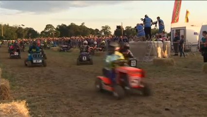 12 horas de carrera encima de una segadora