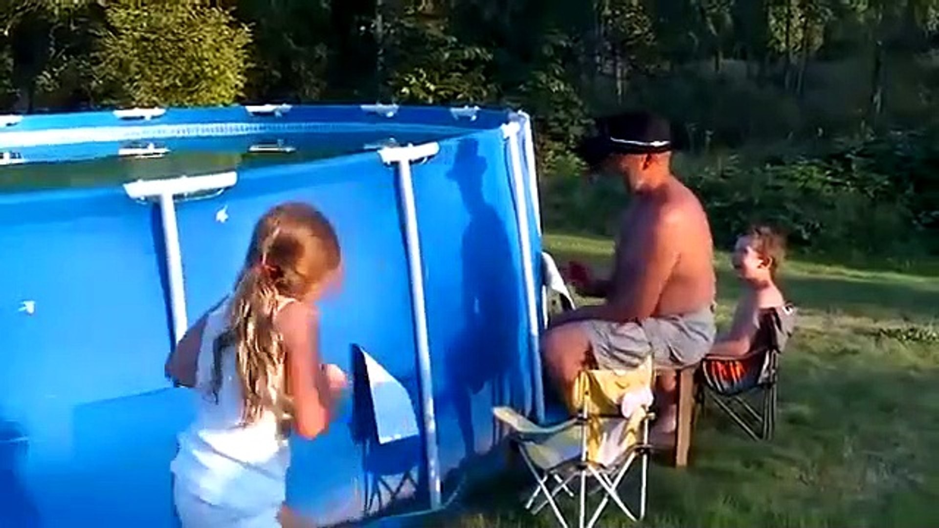 How To Empty Swimming Pool Redneck Style - AFV