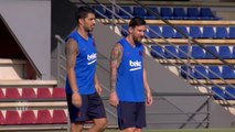 Caras nuevas en el entrenamiento del Barcelona