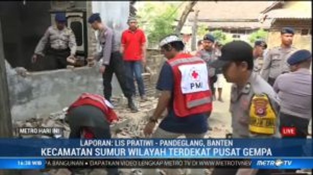 9 Rumah di Kecamatan Sumur Rusak Akibat Gempa