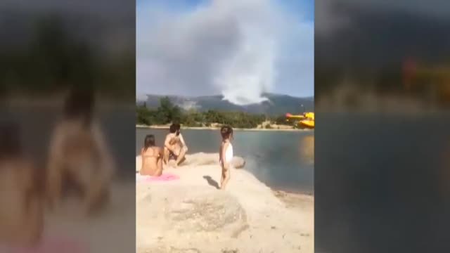 Activo pero más controlado el fuego de la Granja de San Ildefonso