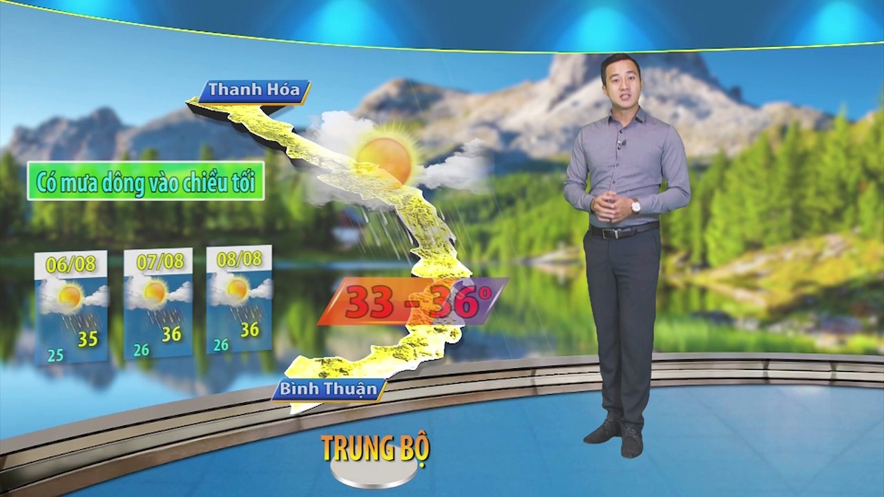 Dự báo thời tiết 3 ngày từ 5/8/2019