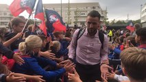 SM Caen -Lorient : L’arrivée des joueurs caennais salués par leurs supporters
