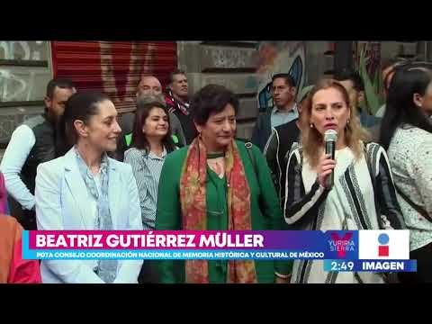 Claudia Sheinbaum y Beatriz Gutiérrez Müller recorren Centro de la CDMX en tranvía