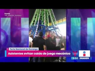 Скачать видео: Colapsa juego mecánico en Durango y los asistentes evitan tragedia | Noticias con Yuriria Sierra