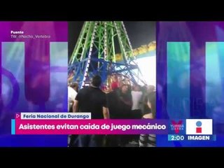 Colapsa juego mecánico en Durango y los asistentes evitan tragedia | Noticias con Yuriria Sierra