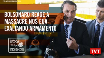 Bolsonaro reage a massacre nos EUA exaltando armamento da população