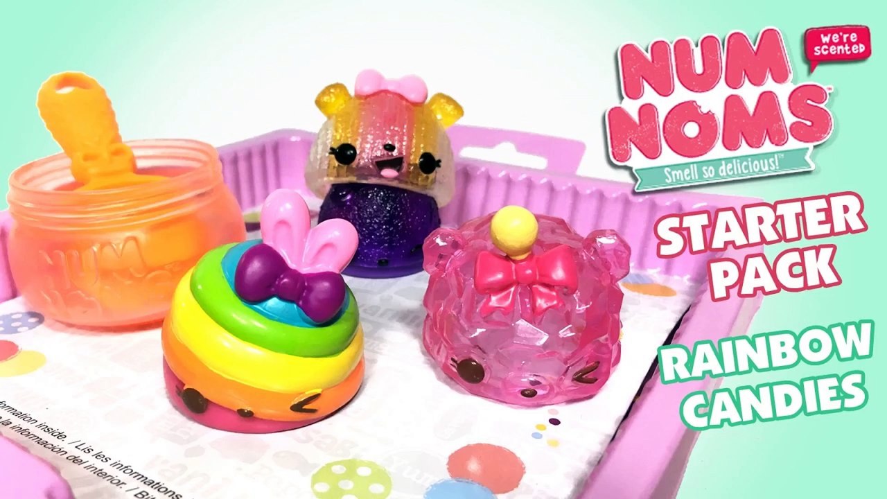 NUM NOMS Starter Pack Series 3 Rainbow Candies Toy Unboxing Review ...