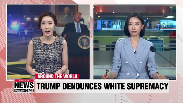 Trump denounces white supremacy after two mass shootings