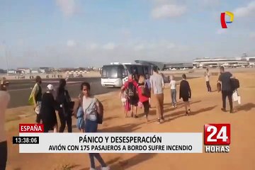 España: un avión aterrizó de emergencia con fuego en sus motores