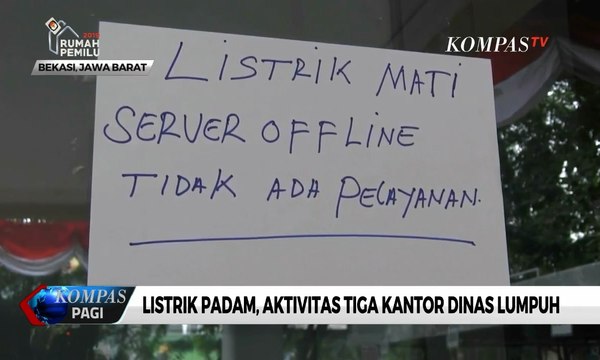 Dampak Listrik Padam, Aktivitas Tiga Kantor Dinas di Bekasi Lumpuh