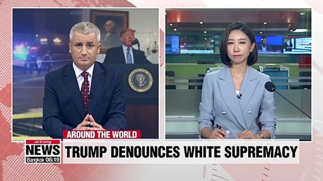 Trump denounces white supremacy after two mass shootings